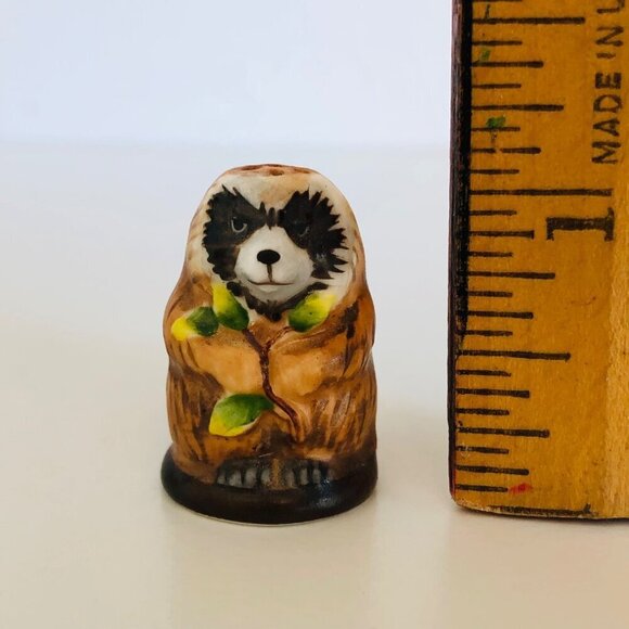 Franklin Mint Porcelain "Friends Of The Forest"‎ Thimble Porcupine Vintage 1980s - Picture 3 of 4